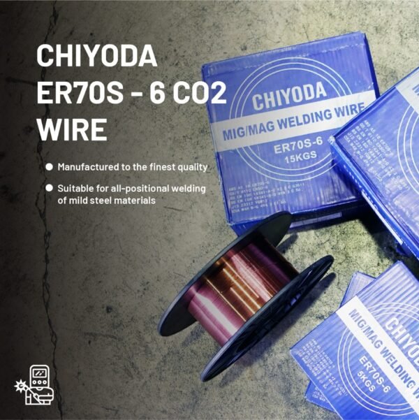 CHIYODA ER70S-6 CO2 MIG WIRE , 5kg/15kg - Image 2