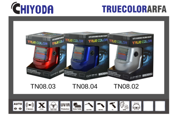 True Color Technology Automatic Darkening Solar Powered Welding Helmet.