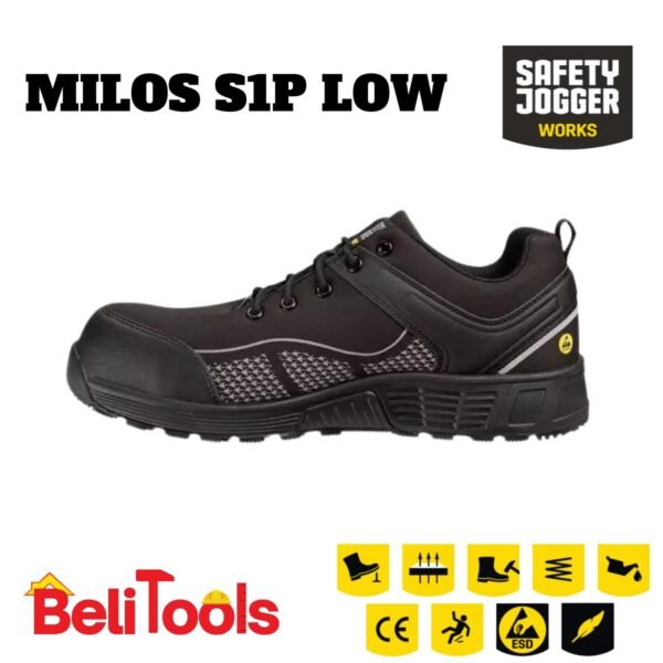 SAFETY JOGGER MILOS S1P LOW S1P,PS,SR,ESD,DOSH SIRIM SAFETY SHOE - Image 2